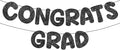 Fulmoon Pre Strung Congrats Grad Banner Glitter Congratulations Banner College Graduation Sign Class of 2026 Grad Party Decorations for High School University Graduation Party Favor(Black)