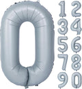 40 In Matte gray Number Balloons Helium Foil Mylar Balloon Birthday Party banquet Decoration 0