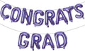 KALOR 16 Inch Purple Congrats Grad Banner Balloons, Purple Congrats Grad Letters Sign, Graduation Decorations 2026 for Graduation Party Decorations 2026