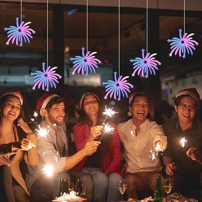 Happy New-Years Eve Party-Decorations Streamers - 12pcs Black Gold 2525 Nye Hanging Swirls Banner Supplies, Classroom Ceiling Garland Indoor Holiday Decor Panduola