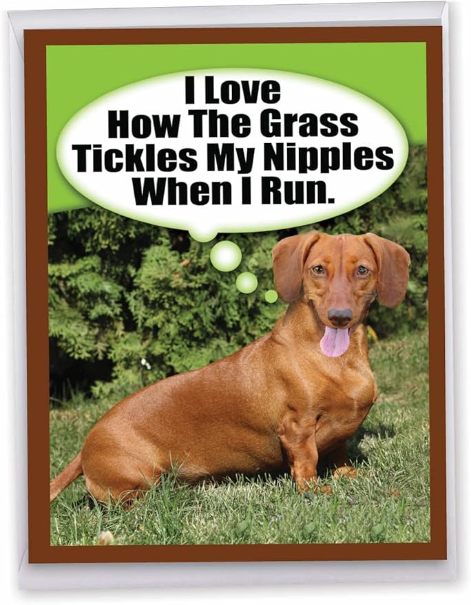 NobleWorks Jumbo Humorous Birthday Greeting Card From Us 8.5 x 11 Inch with Envelope (1 Pack) Large Jumbo Bday Tickle J2069BDG-US