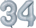 40 In Matte gray Number Balloons Helium Foil Mylar Balloon Birthday Party banquet Decoration 34