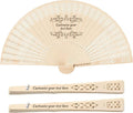 10Pcs Personalized wedding fans for guests, Custom Summer Wedding Fans, Unique Bridal Shower Party Favors, Handcrafted Wooden Fans for Guests (Hollow wooden fan)