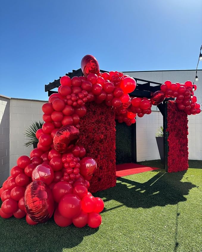 18 Inch Red Balloons - 35Pcs Large Thick Red Balloons Big Round Latex Balloons for Birthday Baby Shower Wedding Graduation Christmas Galentine's Day Valentine's Day Themed Party Decorations