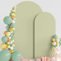 Wokceer Wedding Arch Backdrop Cover 7.2FT, 6FT Spandex Fitted Wedding Arch Stand Covers 2 Set Round Top Chiara Backdrop Stands Cover for Birthday Party Ceremony Banquet Decoration Sage Green