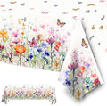 HAKOTI Wildflower Baby Shower Decorations - 3Pcs Wildflower Tablecloth Wildflower Baby in Bloom Party Tablecloth Floral Theme Supplies for Little Wildflower Baby Shower Decorations