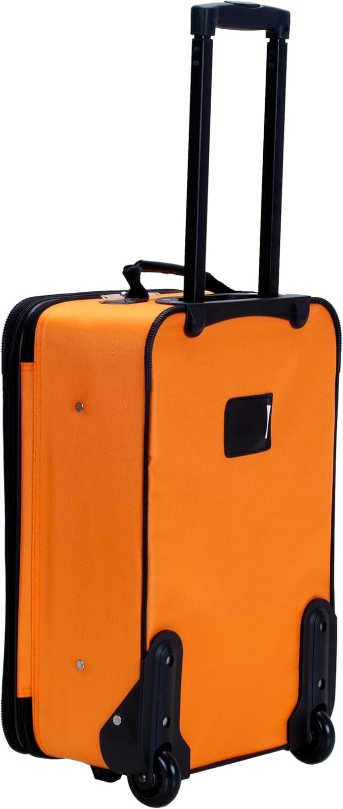 Rockland Fashion Softside 2 Piece Luggage Set, Expandable, (14" Tote/19" Upright), Orange
