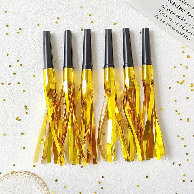 BALONAR 42 Pcs New Years Eve Party Supplies 2026 with Happy New Year Headband Tiara, New Year Glasses Metallic Fringed Noise Makers for New Years Party Favors for Adults