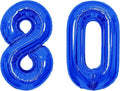 Number Balloons Navy Blue Balloons - Giant Number 80 Balloon, Blue 80th Number Balloon Birthday Decorations for Men