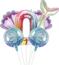 Mermaid Birthday Decorations Mermaid Balloons - Number 0 Balloons for Girls Under The Sea Mermaid Theme Baby Shower Birthday Favors