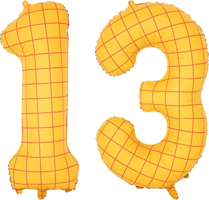 40-Inch Large Number Balloon Toy Inspired Story Matte Yellow Birthday Balloon Western Rodeo Party Supplies Boy Girl Story Anniversary Kids Birthday Party Cowboy Farm Themed Baby Welcome Decorations