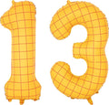 40-Inch Large Number Balloon Toy Inspired Story Matte Yellow Birthday Balloon Western Rodeo Party Supplies Boy Girl Story Anniversary Kids Birthday Party Cowboy Farm Themed Baby Welcome Decorations