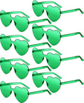 Frienda 8 Pairs Heart Shaped Sunglasses for Women Rimless Heart Glasses Candy Color Sunglasses for Party Favor