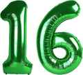 40 Inch Green Number 16 Digital Balloon,Jumbo Mylar Foil Helium Balloon for 16 Balloons for Birthday Party,Wedding Anniversary Party Decorations