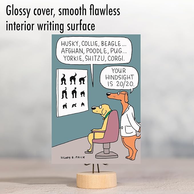 NobleWorks - 1 Funny Pet Birthday Card - For Men, Women Dog Lovers, Animal Puppy Jokes, Bday Notecard for Him, Her - Dog Eye Exam C2435BDG