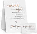 Modern Minimalist Diaper Raffle Game, Diaper Raffle Tickets for Baby Shower, Gender Neutral Tickets for Baby Shower Party Favor Decorations Supplies (1 Sign + 50 Cards)