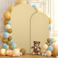Khaki Arch Backdrop Covers - 7.2FT, 6FT Spandex Fitted Wedding Arch Stand Covers Round Top Chiara Stretchy Arch Backdrop Cover for Wedding Birthday Party Decoration