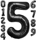 40 Inch Large Black Number Celebration and Decoration Balloon for Birthday Parties, Graduations, Anniversaries, Weddings, Photo Shoots, Special Events - Helium Foil Mylar (Black Number 5)