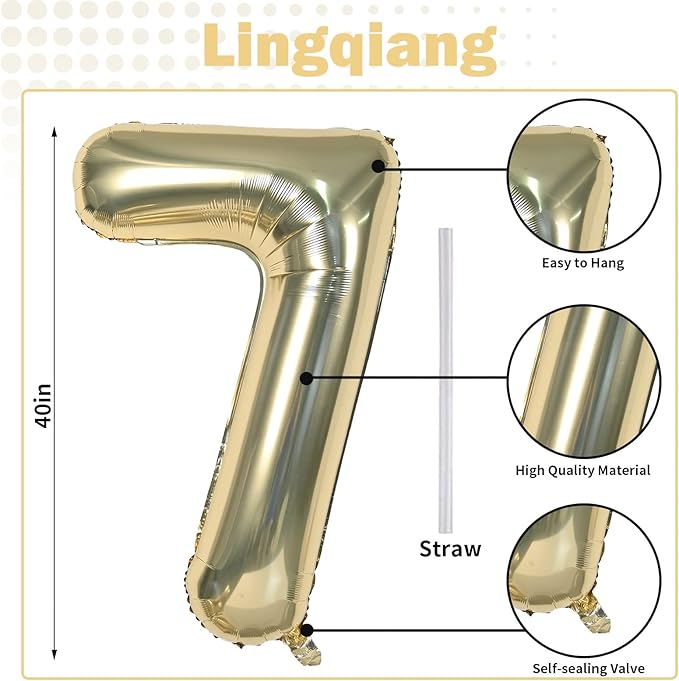 Champagne Gold Number 70 Birthday Balloons, 40 Inch Large Light Gold Foil Number 7 & 0 Balloons for Women, 70th Birthday Balloons for 70 Year Old Men Anniversary Birthday Party Decorations Supplies
