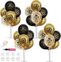 TONIFUL 4 Set 50th Birthday Decorations 1976 Balloon Centerpiece for Table,Black Gold Balloon Stand Kit,Perfect for celebrating born in 1976,Cheers to 50 Years Birthday for Men and Women