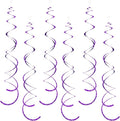 30 Pieces Purple Hanging Swirls Whirls Party Decoration Streamers Photo Booth Background for Birthday Valentine Wedding Bridal Shower Bachelorette Anniversary Engagement Party Supplies