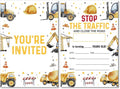 Soiceu Construction Birthday Party Invitations with Envelopes Set of 20 Construction Dump Truck Boy Birthday Party Invites Fill in Blank