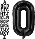 40 Inch Black Letter O Balloons, DIY Phrase Foil Alphabet Letter O Balloons DIY Word O Banner for Birthday Anniversary Celebration Graduation Party Supplies Decoration