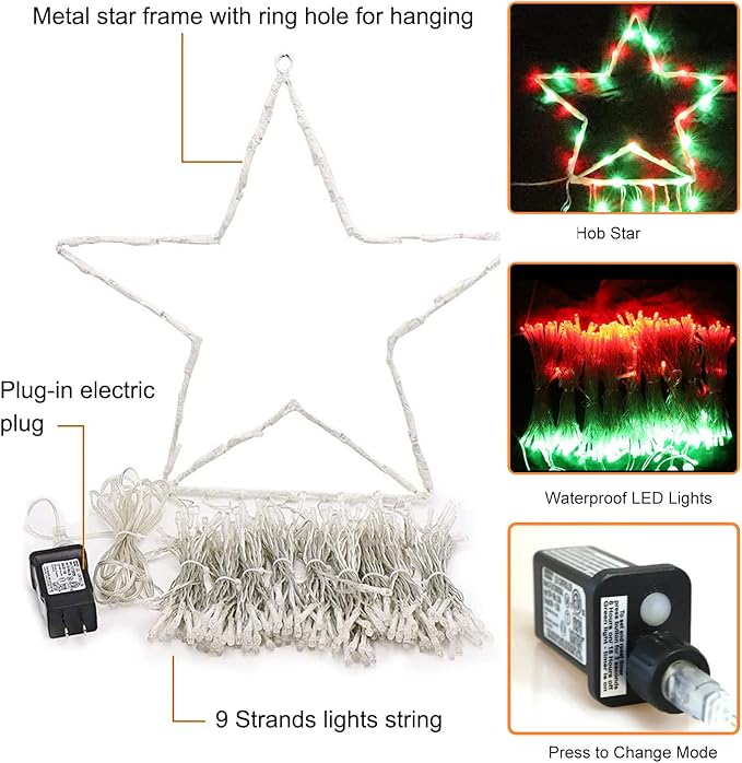 Christmas Decorations Outdoor Christmas String Lights,320 LED Fairy Lights 8 Modes Decorative String Lights for Tree Garden Patio Bedroom Wall Décor