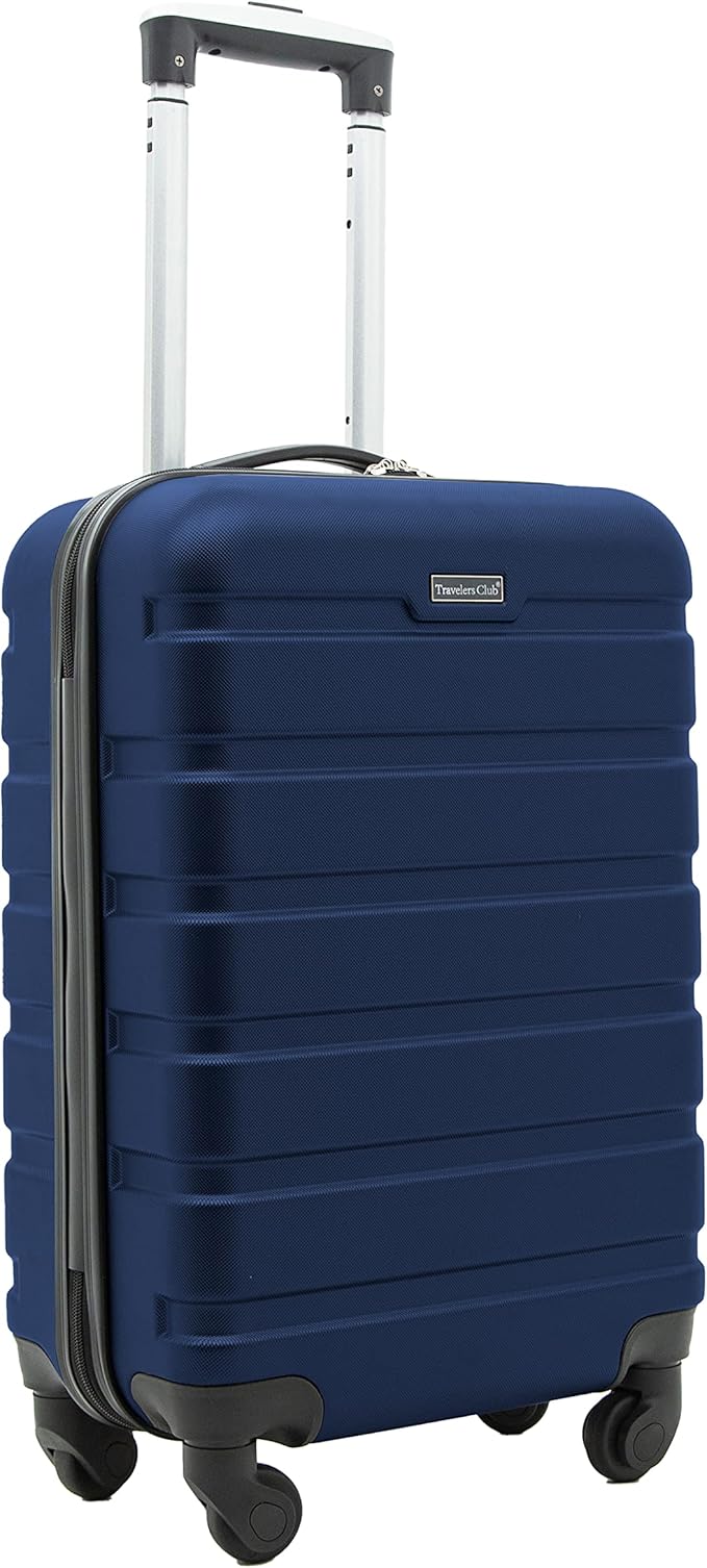 Travelers Club Harper Luggage, Blue, 22-Inch Carry-On