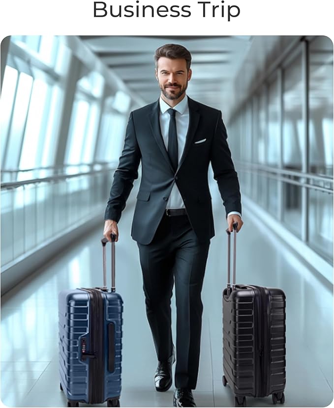 BAGSMART Carry On Luggage 22x14x9 Airline Approved with Spinner Wheels,Lightweight 20 Inch Luggage with TSA Lock,Expandable Hard Shell Carry On Suitcases for Men Women,Teal Blue
