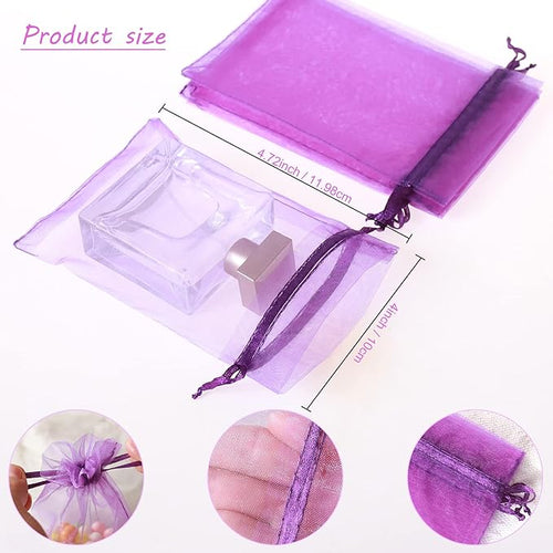 100PCS Organza Bags, 4X4.72" Wedding Favor Bags with Drawstring, Mixed Color Satin Drawstring Organza Pouch Gift Bags for Party, Jewelry, Christmas, Festival, Bathroom Soaps, Makeup Organza Favor Bags Easter Gifts
