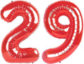 Foil 40 Inch Big Red 29 92 Balloon Number, Giant Happy 29 92 Birthday Party Supplies, Large 29 92 Balloons Anniversary Party Engagement Decorations
