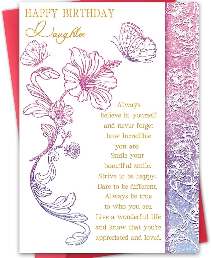 Daughter Birthday Card,Unique Birthday Gifts for Daughter,Gift Idea for Girl