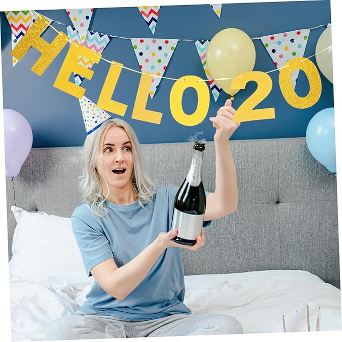 1set Glittery Birthday Party Banner for Celebrations Easy Wall Decor for Indoor and Outdoor Use for Showers and Graduation Ceremonies