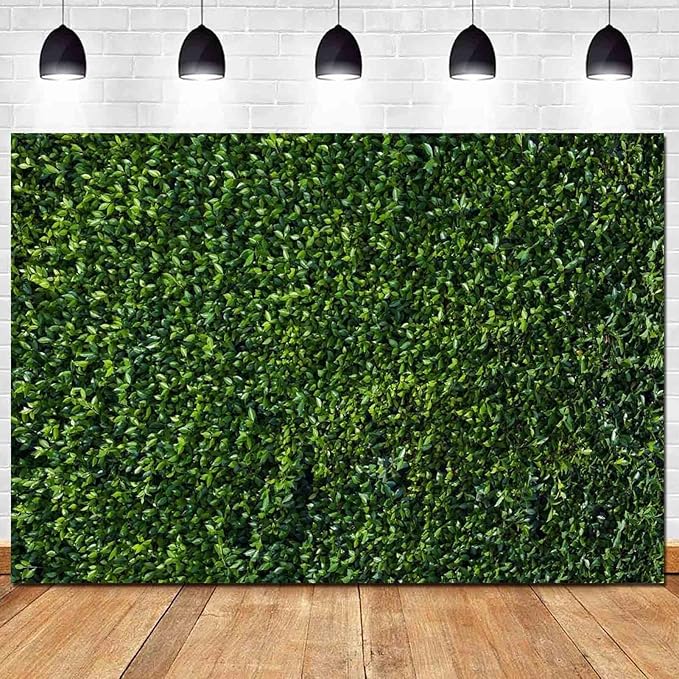 Nature Spring 3D Green Leaves Theme Photo Background Wedding Birthday Party Newborn Baby Shower Photography Backdrops Zoo Decor Shoot Props Bannner (7x5 FT)