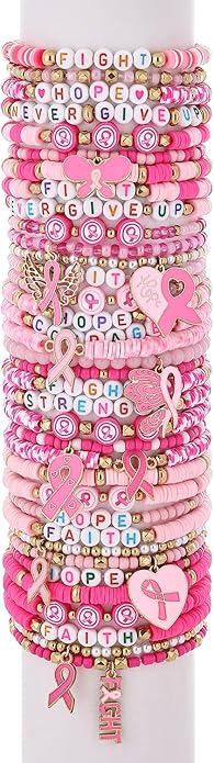 Cooluckday 36 Pcs Holiday Heishi Surfer Bracelets for Women Bulk Easter Mother's Day Christmas St. Patrick's Day Mardi Gras Bracelet Stackable Stretch Friendship Bracelets Set
