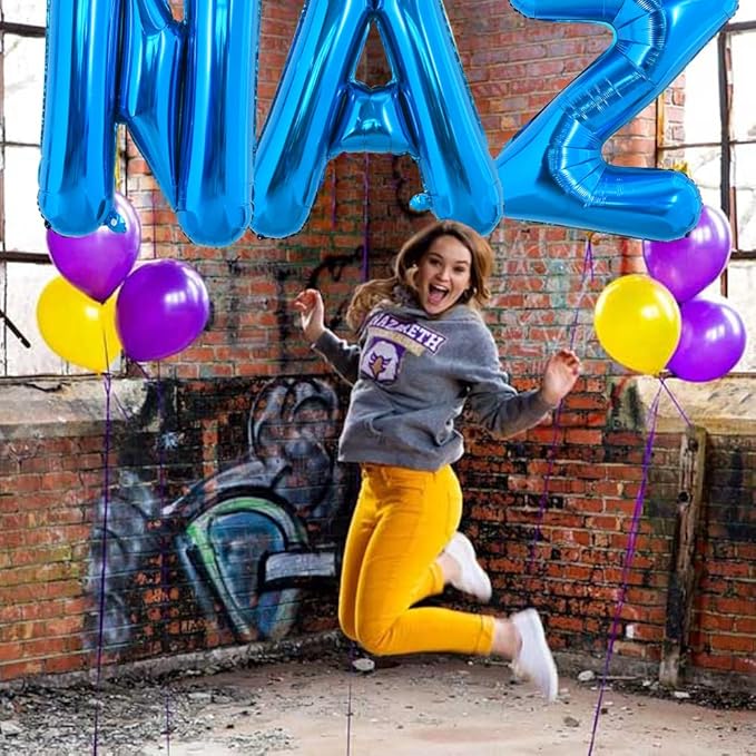 TONIFUL 40 Inch Large Blue Letter N Balloons Giant Alphabet Letter Balloons,Foil Mylar Big Balloons for 2026 Graduation Birthday Party Anniversary New Year Graduation Supplies Decorations
