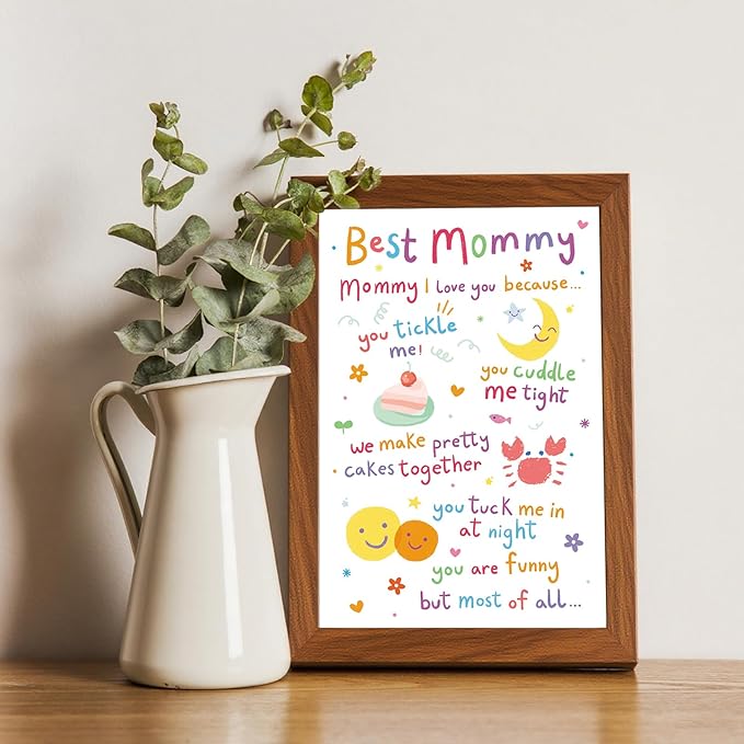 Mom Birthday Card, Funny Birthday Card & Gift for Mom from Daughter Son, Mother Bday Cards from Kid
