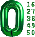 40 Inch Balloon Number 0 Green, Large Foil Green Number Balloons 0 for Girls Women, Digital 0 Helium Balloons for Baby Girls 12 20 21st Birthday Graduation Princess Party Decorations