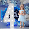 Marquee Number 4th-Birthday Decorations: 4FT Large Light up Numbers 4 Big Sign for Boy Girl Fourth Birthday Sweet Four Year Old Party Decor Anniversary Graduation Wedding Engagement Mosaic Balloon