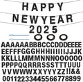 116 Pcs DIY Glitter Custom Banner Kit - Custom Banner Including 111 Letters and Numbers, 3 Rope and 2 Threading Devices for Personalized Decor for Halloween Party, Birthday (Black)