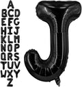 40 Inch Black Letter J Balloons, DIY Phrase Foil Alphabet Letter J Balloons DIY Word J Banner for Birthday Anniversary Celebration Graduation Party Supplies Decoration