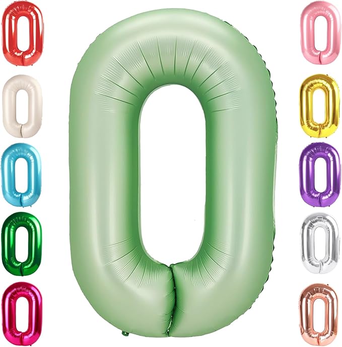 Number 0 Balloons 40 Inch Olive Green Number Balloons for 10 20 30 40 50 60 70 80 90 100 Numbers Balloon Birthday Decorations Wedding Event Baby Shower