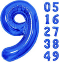 Number Balloons Navy Blue Balloons - Giant Number 10 Balloon, 10 20 30 40 50 Numbers Balloon Birthday Decorations, Blue Party Supplies for Boy Men