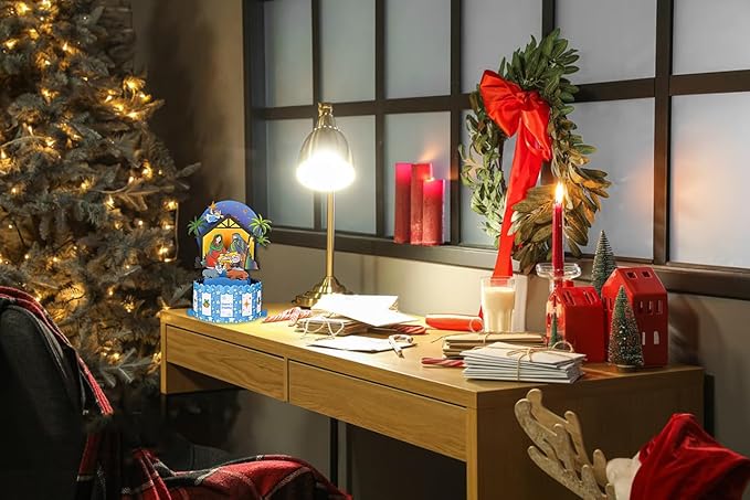 FaCraft Religious Nativity Pop Up Christmas Cards, 3D Pop Up Christmas Cards Gift Jesus Christ Birth Scene Decoration with Envelope, Blank Note, for Family Friends Kids