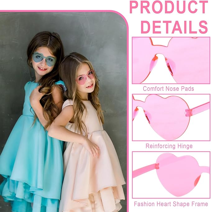 Heart Sunglasses 12/18/24 Pcs Heart Shaped Glasses for Women Cute Funny Party Glasses Party Favors Accessories