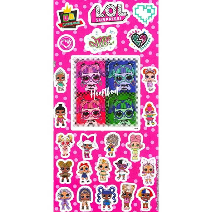 LOL Surprise Lip Gloss Tubes - Bundle with 2 Lip Gloss Tubes in Assorted Flavors for Party Favors Plus Coin Purse, Stickers, More | LOL Surprise Party Favors Set