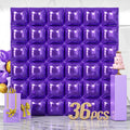 NISOCY 36PCS Purple Square Foil Balloons Wall Backdrop Double Sided Purple Balloons Tunnel Arch Kit for Baby Shower Birthday Wedding Party Decoration