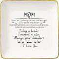Topthink Thank You For Being The Best Mom A Girl Could Ask For-Today A Bride-Mother Of The Bride Gifts-Ceramic Jewelry Holder Ring Dish Trinket Box Tray-Wedding Bridal Shower Gift