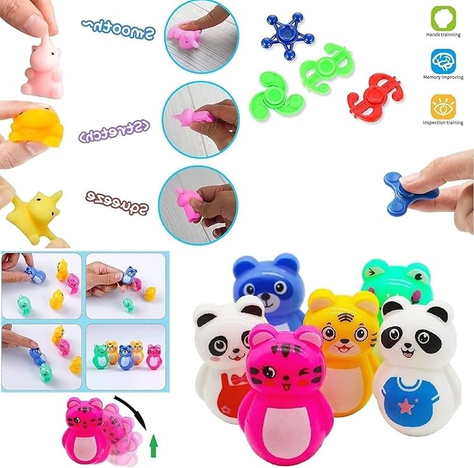 117 Pcs Party Favors for Kids 4-8 8-12, Pop Fidget Toys, Treasure Box Toys for Classroom Prizes, Pinata Filler Goodie Bag Stuffers, Treasure Chest, Prize Box Toys for Boys Girls